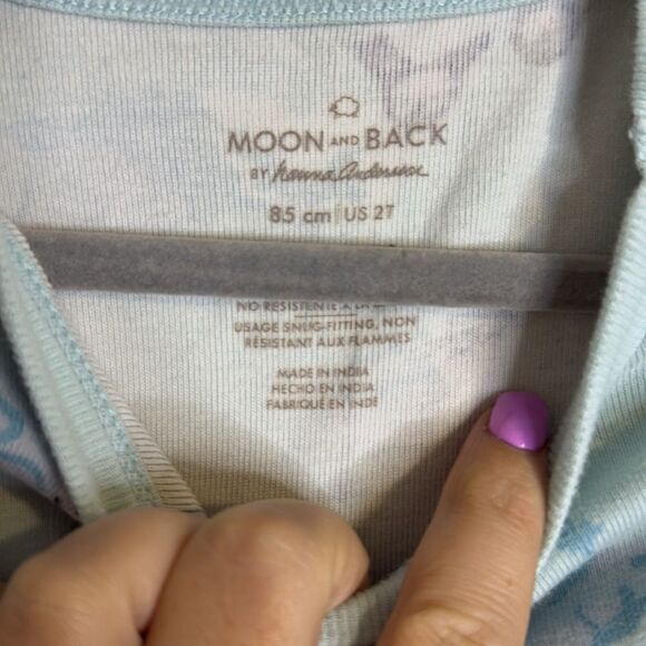 Hanna Andersson- moon and back- artic penguin print -pajama top- 2T - Picture 4 of 5